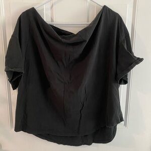 NUUDS off the shoulder tee. Black size large